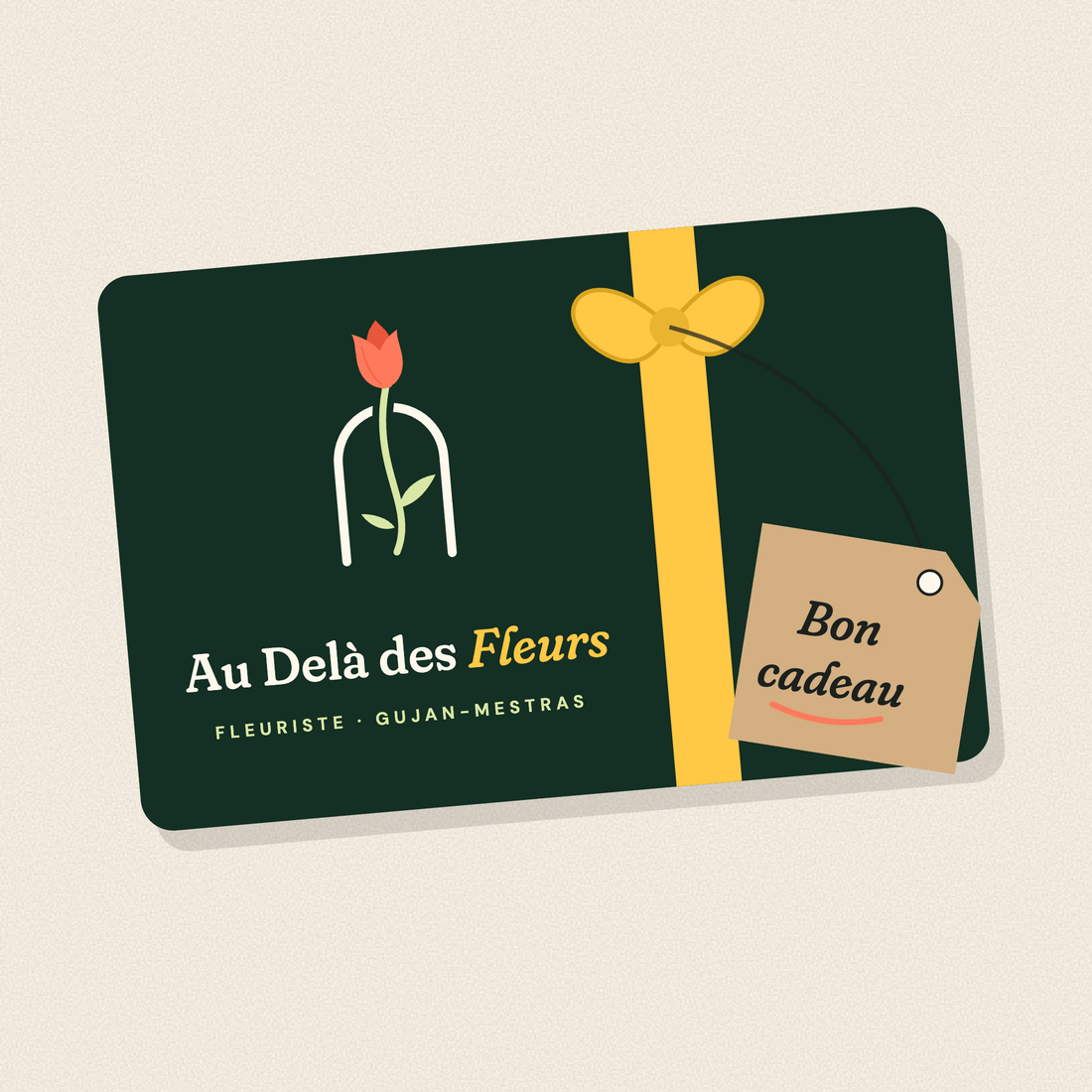 Bon cadeau Au Delà des Fleurs, fleuriste à Gujan-Mestras