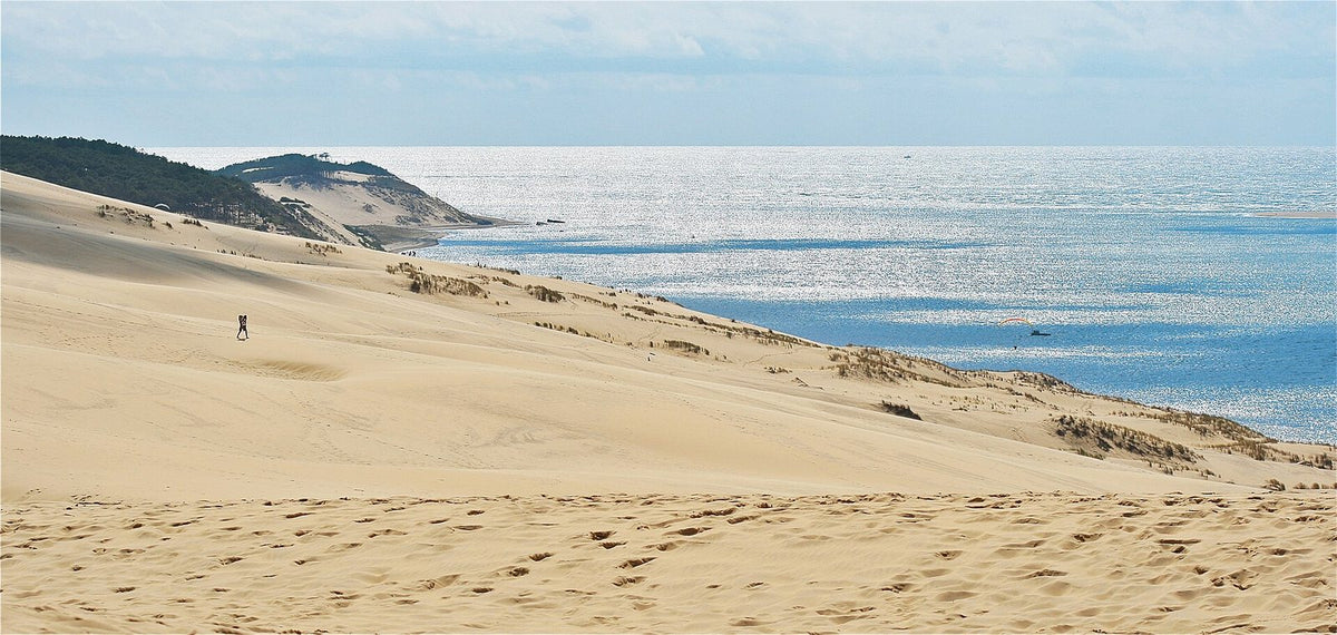 La dune du Pilat et l'océan, au Pyla-sur-Mer, à La Teste-de-Buch